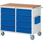 BASIC-7 series assembly trolley with 8 drawers