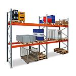 Pallet shelf set Artus, 2 levels, 2 fields