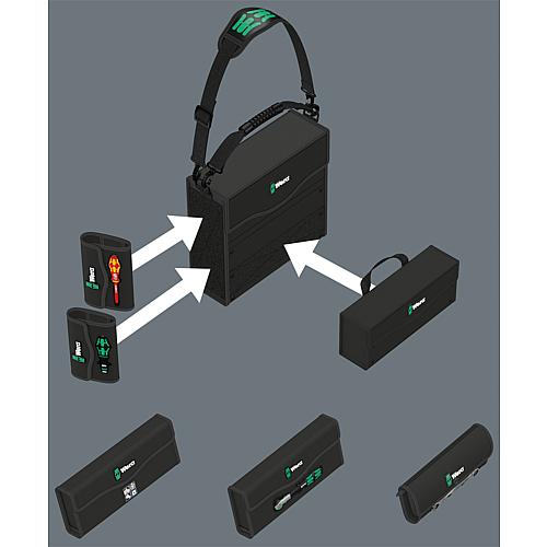 Wera 2go 2 tool bag, with holder, carrying strap and tool container Anwendung 5