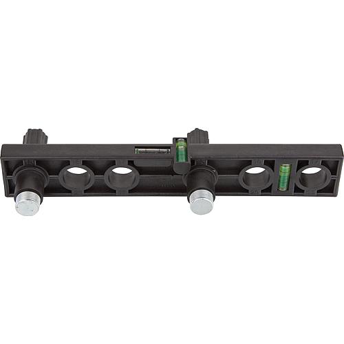 Mounting aid (spirit level) with horizontal and top plate blue