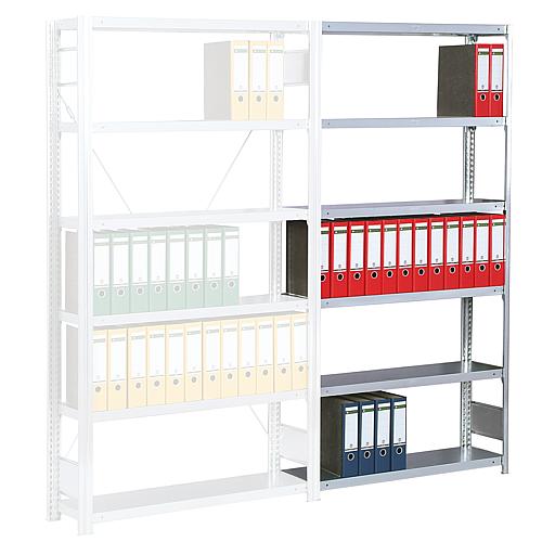 Shelving unit with 6 steel shelves, shelf load 150 kg, bay load 2000 kg, width 1005 mm Anwendung 1