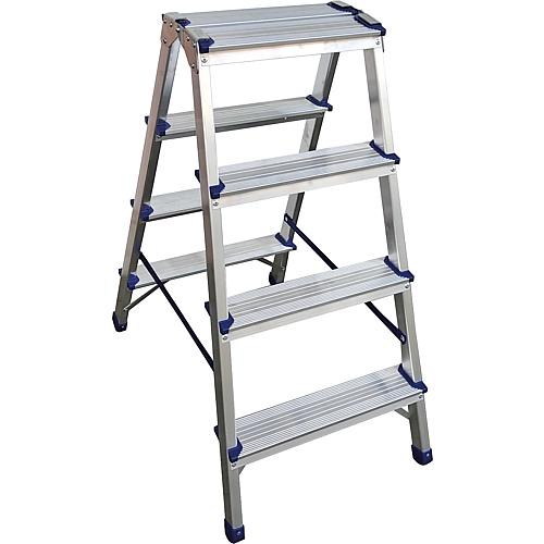 Ladders double ladder Siedra 2x4 steps, step width 80mm height 0.85m, working height 2.40m