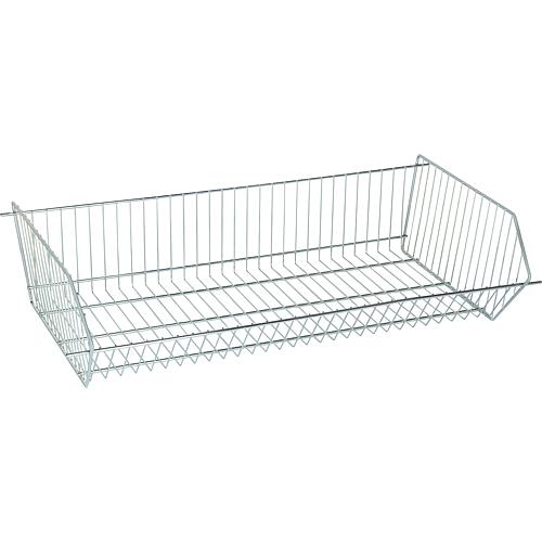 Wire basket for basket shelf
