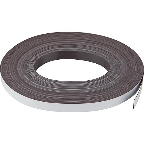 Magnetic band 0,6 x 15 mm white, roll of 30m