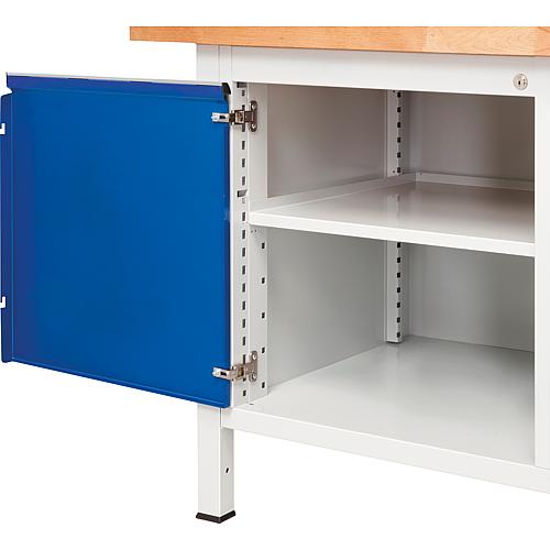 Workbench 7502 Series Basic-7 with drawer and hinged door with solid beech worktop (H) (mm): 40 Anwendung 1