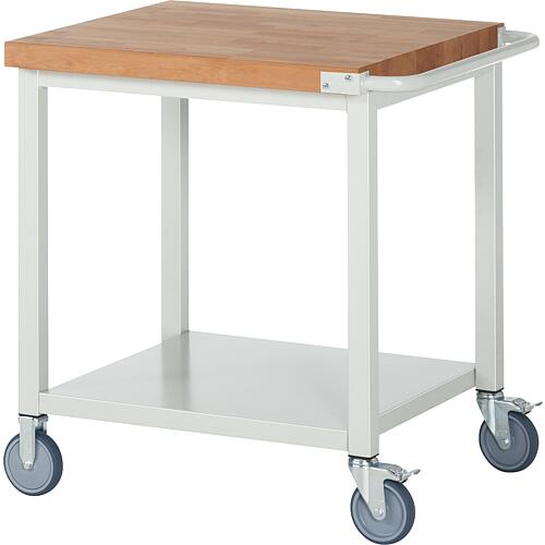 Mobile workbench 8000 Series BASIC-8 with solid beech worktop (H) (mm): 40 Standard 1