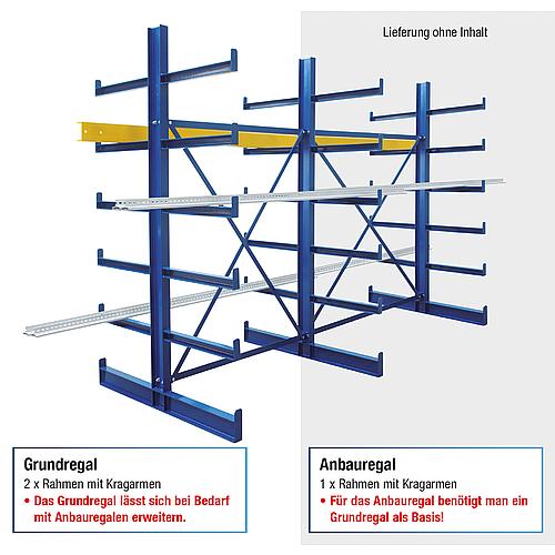 Kragarmanbauregal beidseitig mit 12 Ebenen Anwendung 1