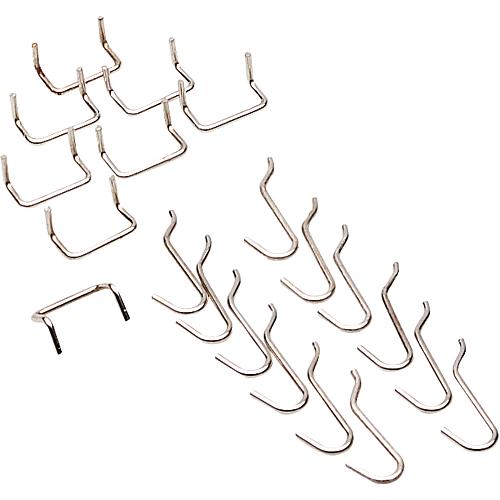 Tool storage system, hook assortment PU=20 pcs. StorePlus Flex M 20, chrome