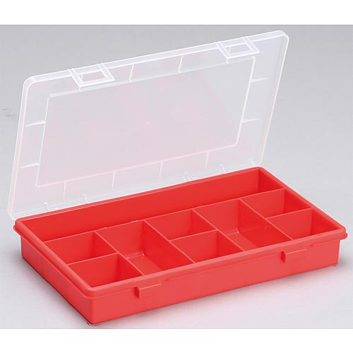 Small parts box, dimensions (W x D x H): 290 x 185 x 46 mm Standard 1