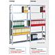 Office shelving unit with 6 steel shelves, basic shelf, shelf load 150 kg, bay load 2000 kg, width 1005 mm Anwendung 1