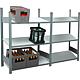 Beverage crate shelf with steel shelves, shelf load 150 kg, width 976 mm Anwendung 4