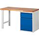 Workbench 7502 Series Basic-7 with drawer and hinged door with solid beech worktop (H) (mm): 40 Standard 1