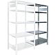 Mounting shelving unit with 5 steel shelves, width 875 mm, height 2000 mm, shelf load 150 kg, bay load 2000 kg Standard 1