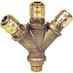 Compressed air distributor NW 7.2, 3-way, with external thread