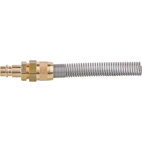 Compressed air plug-in nozzle, low-pressure series NW 7.2, with kink protection spring Standard 1