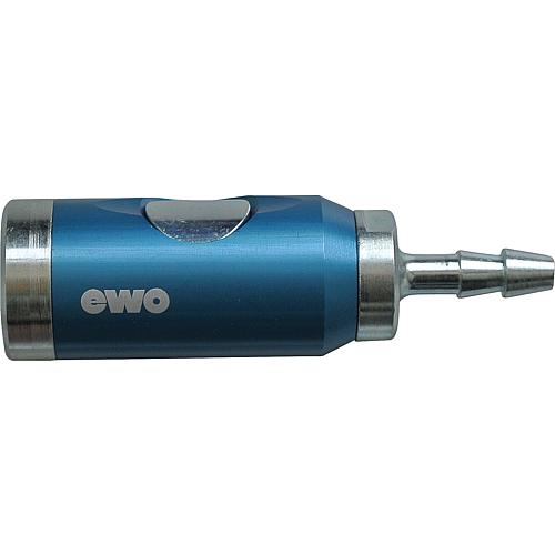 Safety compressed air coupling NW 7.2/7.4 ISO 4414 DIN/EN 983 with hose connection Ø10.0mm