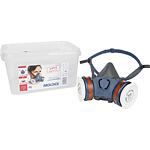 Breathing protection box A1 P2 R, 1 x mask body incl. 2 x A1P2R combination filters