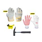 Work gloves packet Bau with FREE roofing hammer