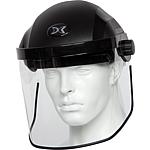 Face protection shield with polycarbonate disc