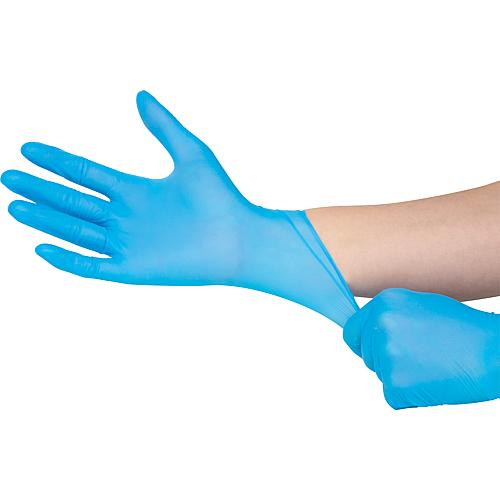 Nitril-Handschuh gepudert, 24 cm lang blau, Größe M / VPE 100 St.