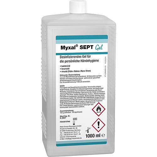 Myxal Sept Gel disinfectant handwash Standard 1
