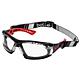 Protective goggles RUSH+ with headband, frame red / black - Clear PC RUSHPFSPSI