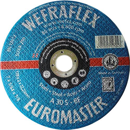 Trennscheibe Euromaster blau gerade für Stahl 178 x 3 x 22 mm