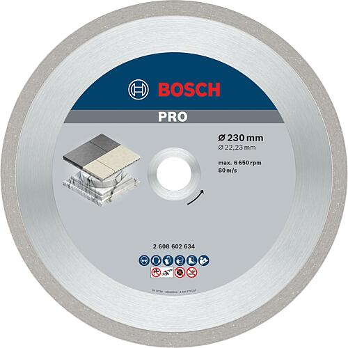 Disque diamant BOSCH Best for Ceramic pour carreaux D= 230 x 22,23 x 2,4mm