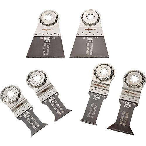 Plunge-cut saw blade set, Best of E-Cut, 6-piece for wood and metal, Starlock-Plus Standard 1