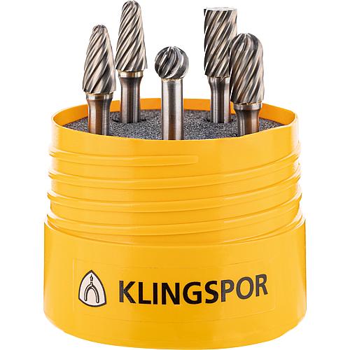 Klingspor carbide cutter set with special serration for stainless steel, 5-piece Standard 1