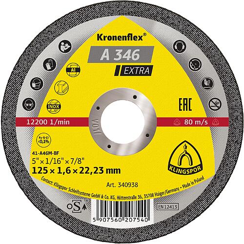 Cutting disc KLINGSPOR 115x1.6x22.23mm