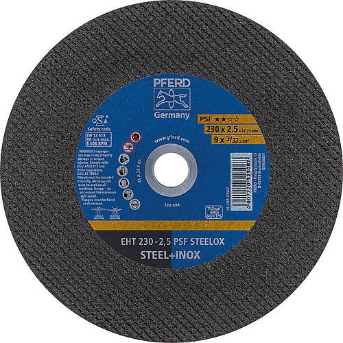 Cutting disc PSF, straight for stainless steel (INOX), steel Standard 5