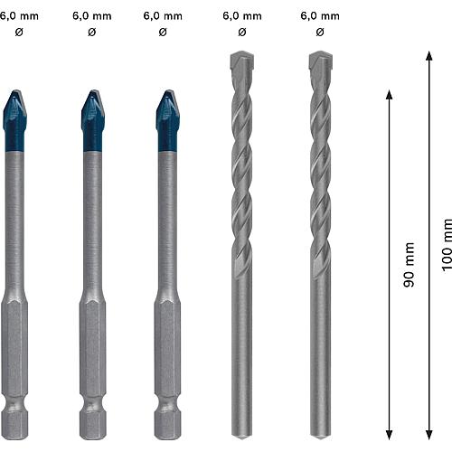 Fliesen- und Betonbohrer-Set EXPERT, 5-teilig Anwendung 1