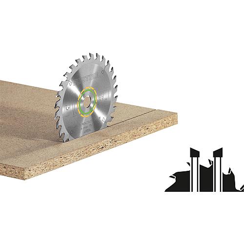 Circular saw blade for wood-based materials, building material boards, plasterboards, soft plastics Anwendung 1