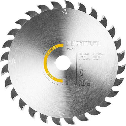 Circular saw blade Festool 168 x 1.8 x 20, 28 teeth