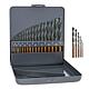 Metal drill bit set, 19 pieces and spare drill bits, 6 pieces Standard 1