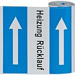 Adhesive designation tape Heating RL 78 mm wide, 5m roll