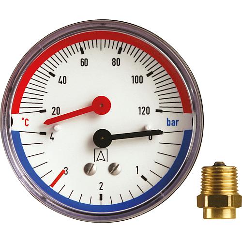 Thermal manometer ø 80 mm, DN 15 (½“)