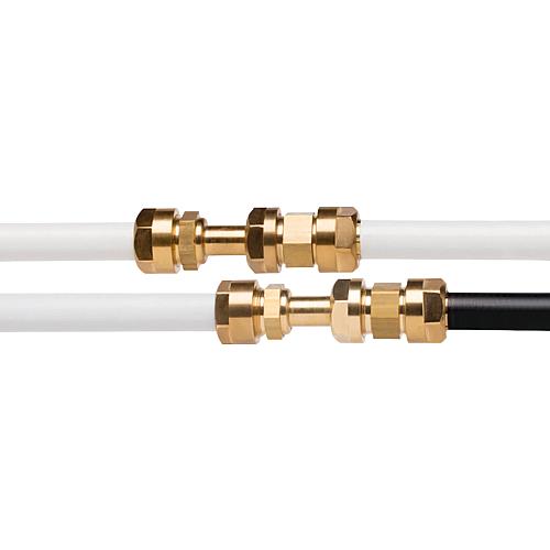 Brass clamp connectors 16 mm x DN 15 (½") ET Anwendung 1
