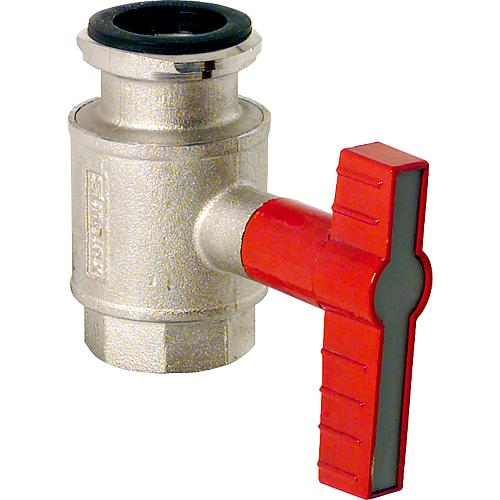 Pump ball valve 1" with metal wing grip red coated