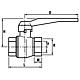 Ball valve, IT x IT, with lever handle