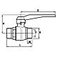 Ball valve, ET x ET with lever handle