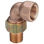 Raccord fileté bronze
Union coudé 90° (filetage fem. x filetage mâle)