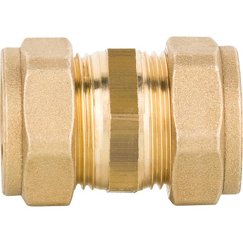 Compression fitting, brass straight coupling 18x18