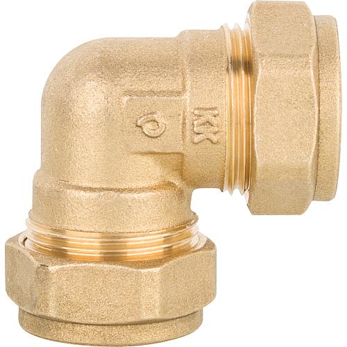 Compression fitting, brass elbow 22x22