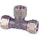 Compression fitting made of brass, T piece