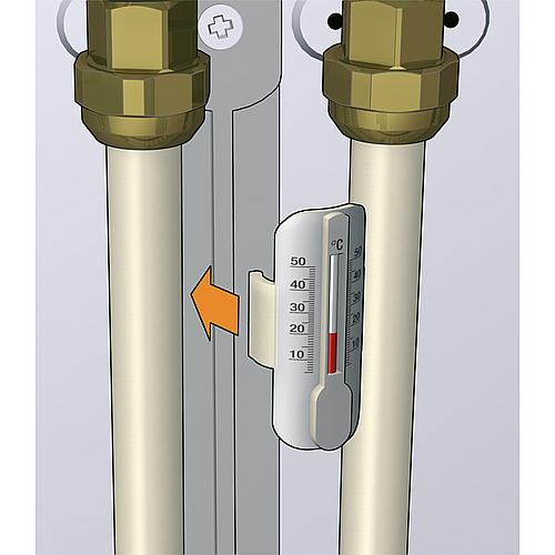 Thermometer mit Schnellkupplung Typ 675 Anwendung 1