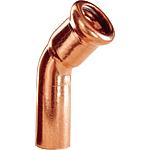 Copper press fitting 
Elbow 45° (i x e)