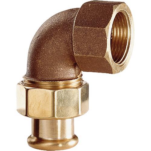 Raccord à sertir en bronze
Coude 90° (filetage fem.)