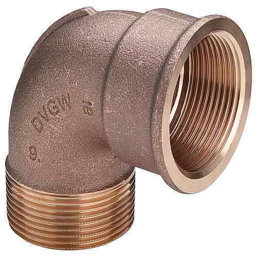 Raccord fileté bronze 
Coude 90° (filetage fem. x filetage mâle)